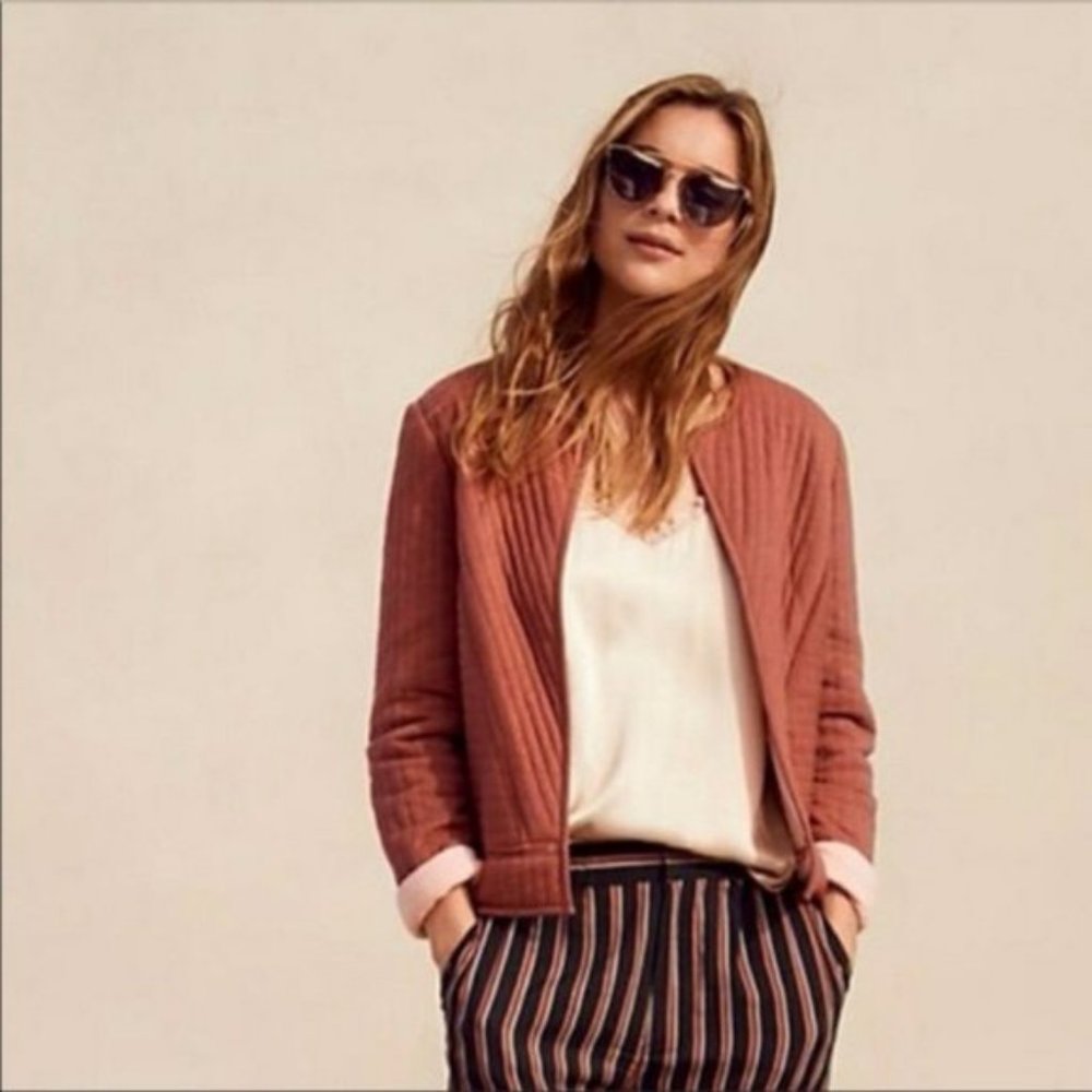 NWT! Anthropologie AKEMI + KIN Quilted Jacket Mauve Pink MP